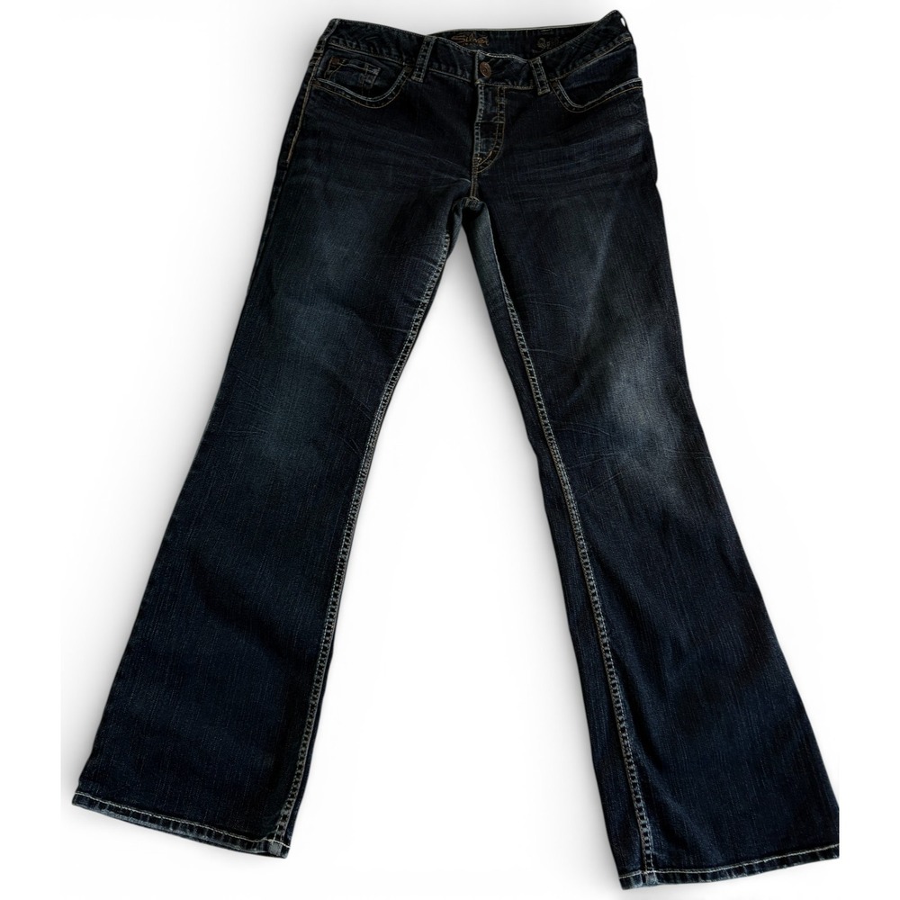Silver Jeans Co. Suki Bootcut Jeans Womens 33x32 (34x31.5) Blue Denim Mid Rise
